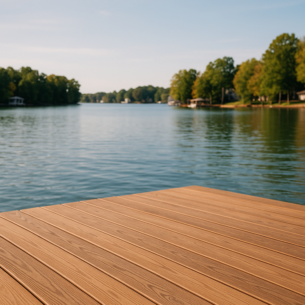 Composite decking materials for Lake Norman waterfront homes