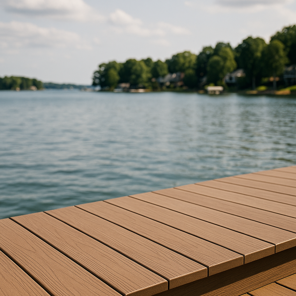 Tropical hardwood deck materials for premium Lake Norman homes