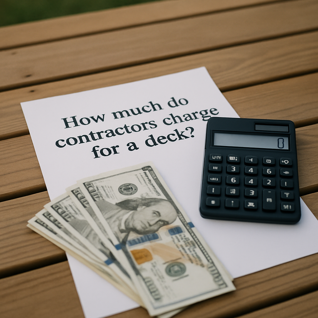 How much do contractors charge for a deck?