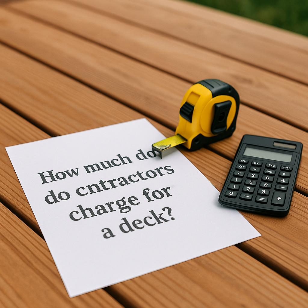 How much do contractors charge for a deck?