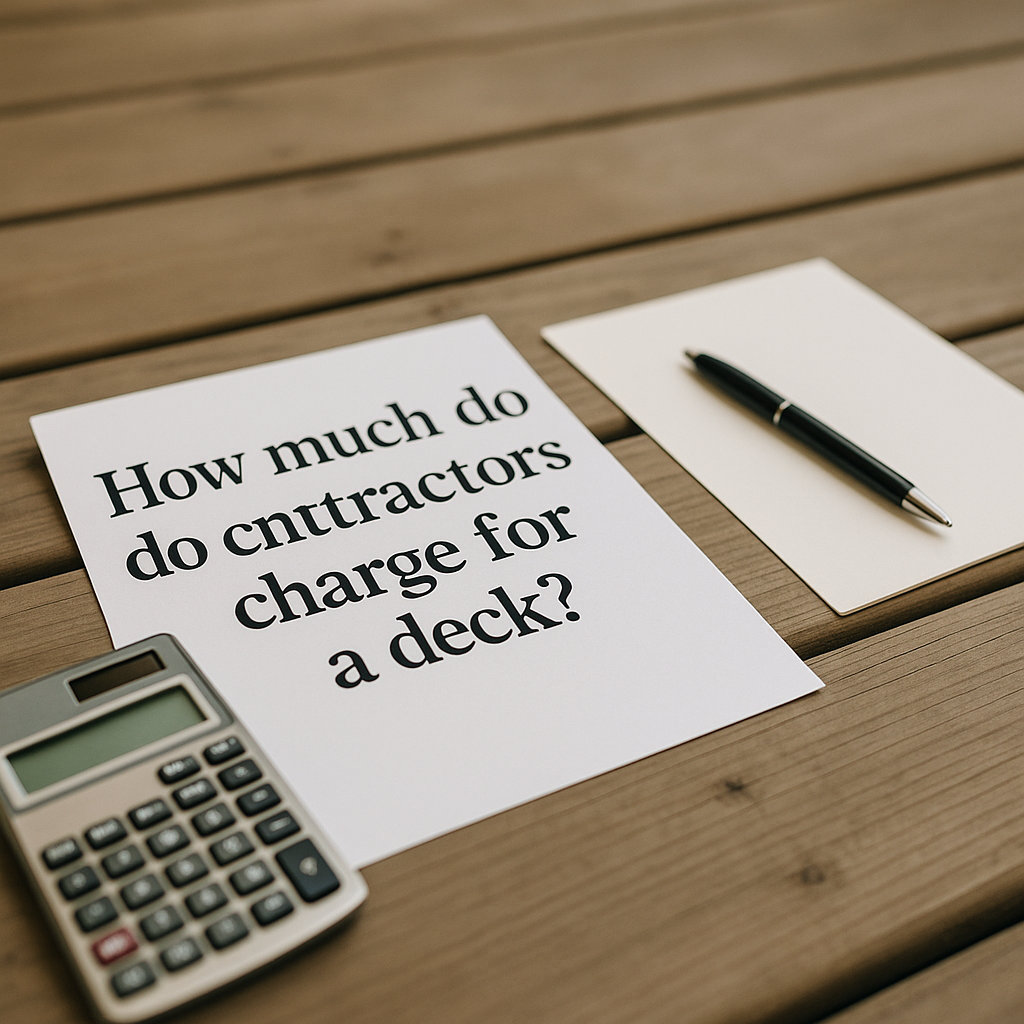 How much do contractors charge for a deck?