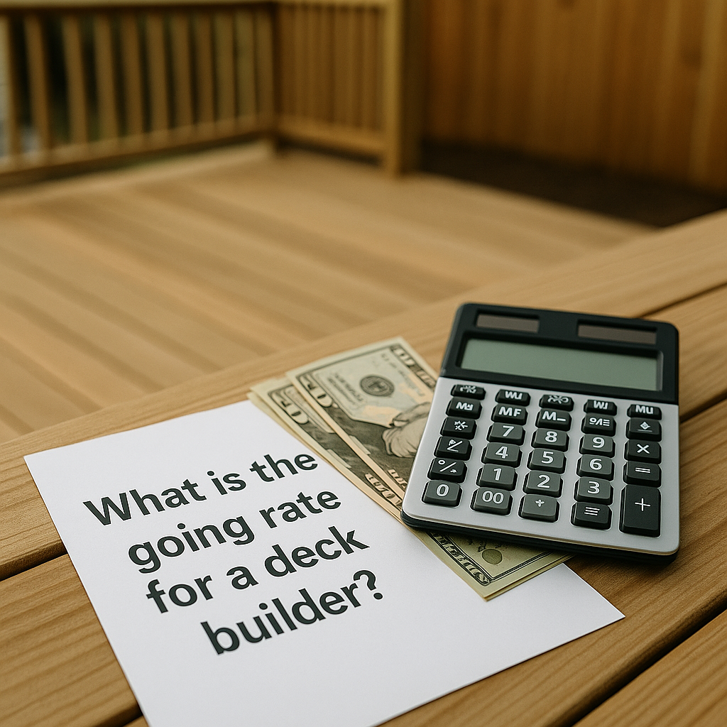 What is the going rate for a deck builder?